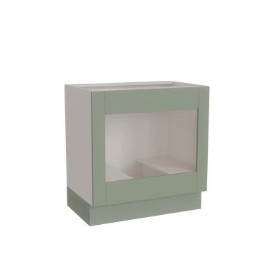 Imagem de Balcão Para Forno De Embutir 80cm Sem Tampo Arizona Cabecasa Madeiramadeira Branco-menta