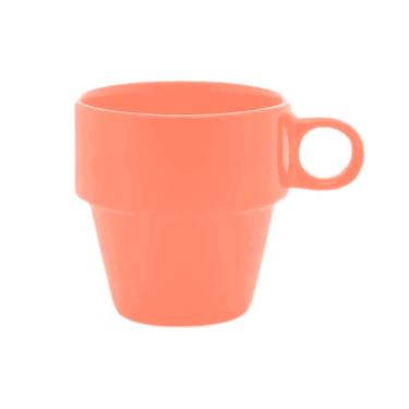 Imagem de Xícara Para Café De Porcelana Empilhável 90 Ml Collor Rosa