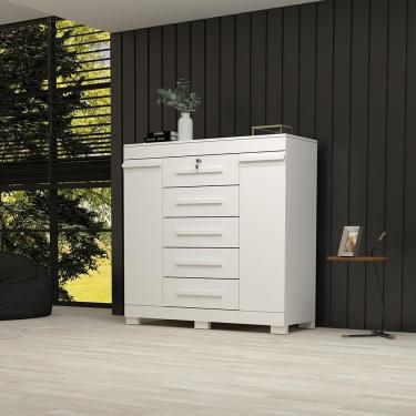 Imagem de Cômoda Turquia 100% Mdf Linhamobília Branco