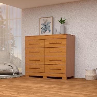 Imagem de Cômoda Índia 08 Gavetas 100% Mdf Linhamobília Cinamomo