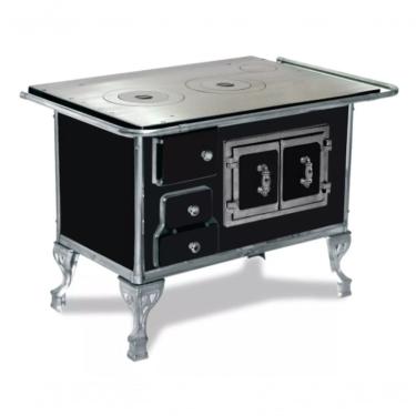 Imagem de Fogão A Lenha N2 Ferro Fundido Direito Preto Porta Dupla