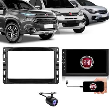 Imagem de Central Multimídia 2 Din Mp5 Fiat Uno Câmera Moldura Bp