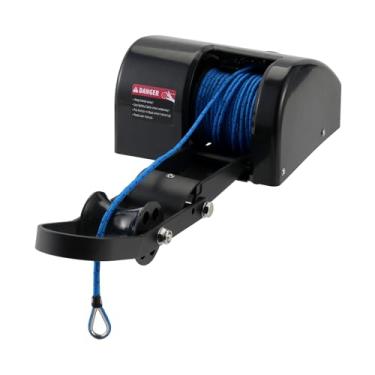 Imagem de Guincho elétrico de âncora de 16 kg, guincho de âncora de barco de 12 V - kit de molinete de âncora marinha de água salgada com controle remoto e corda de âncora pré-enrolada de 30 metros para lanchas