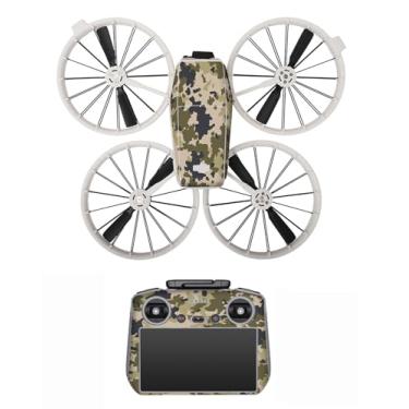 Imagem de YYFRIEND Conjunto de adesivos coloridos de fibra de carbono para DJI Flip com RC 2