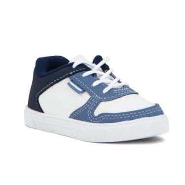 Imagem de Tênis Infantil Molekinho Lazer Estiloso Masculino Marinho, 20, Branco,