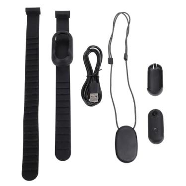 Imagem de Câmera de colarinho de estimação 4K 30FPS HD Wireless Angle Magnetic Loop Recording Câmera de ação pequena vestível com clipe traseiro para vlogging de esportes ao ar livre (Preto)