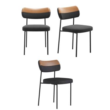 Imagem de Kit 3 Cadeiras Mona Para Sala Jantar Gourmet em Aço-EdeCasaMoveis