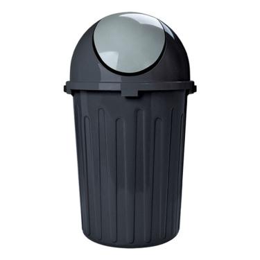 Imagem de Lixeira De Piso Redonda Basculante Plastico 80l 77x42x42cm