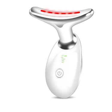 Imagem de Aparelho Tratamento Massageador Facial Led Lift Fototerapia Auxilia Rejuvenescimento Facial (Branco)