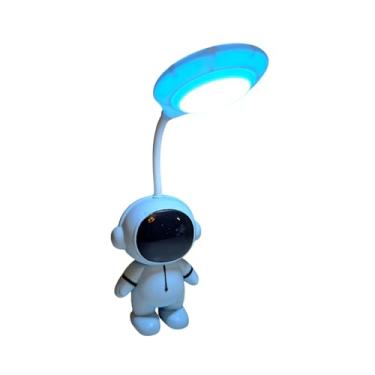 Imagem de Luminaria Abajur De Led Recarregavel Usb Astronauta Abajur Infantil Articulado COR AZUL