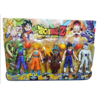 Imagem de Brinquedo Kit 5 Bonecos Dragon Ball Z Articulados Goku Freeza 13 Cm