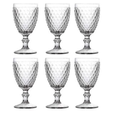 Imagem de Conjunto de 6 Taças de Vidro Estilo Bico de Abacaxi, 325ml, 16,5cm Altura, Transparente