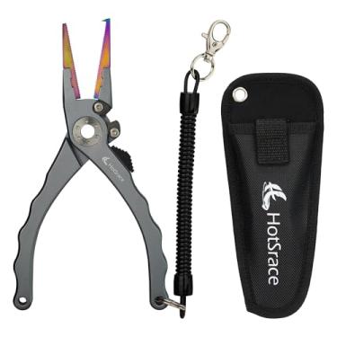 Imagem de Alicate de pesca, 7,5 polegadas, aço inoxidável 420, cortadores de carboneto de tungstênio (natural, 19 cm)