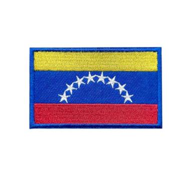 Imagem de Ruoming Ruoming 1 PÇ Bandeira Nacional 1 Pç Remendos a Ferro, 8 x 5 cm, Adesivos Bordados para Roupas, Bolsas (Venezuela)