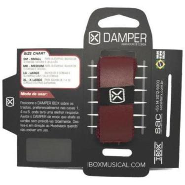 Imagem de Abafador De Cordas Couro Ibox Damper Bordo - Md Medium