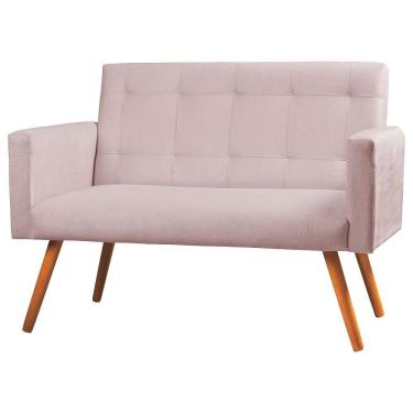 Imagem de Sofá Namoradeira 2 Lugares Sabrina Veludo Rose - Star Confort Rose