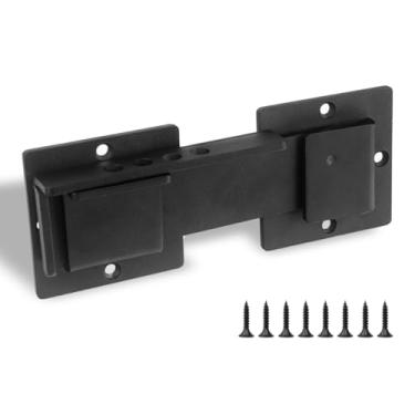 Imagem de Trava de porta flip de 19,5 cm com orifício para cadeado, 4 mm, aço carbono, ajustável, porta de celeiro, ferragens de portão de segurança para cerca de madeira Ourdoor, armário, galpão, portas