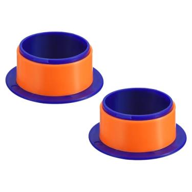 Imagem de PATIKIL Alça retrátil de 10 cm, 2 peças, dispensador de filme elástico de plástico para embalagem móvel de 76 mm acima do núcleo de móveis, azul escuro