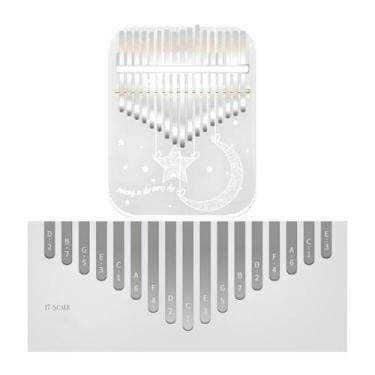 Imagem de Colaxi Piano de dedo com 17 teclas, piano profissional com acessórios, instrumento marimba de dedo, brinquedo musical sensorial para iniciantes, C