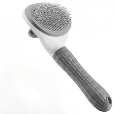 Imagem de Escova Removedora Tira Pelos Pet Cães e Gatos Rasqueadeira Tira Pelos Mortos Animais