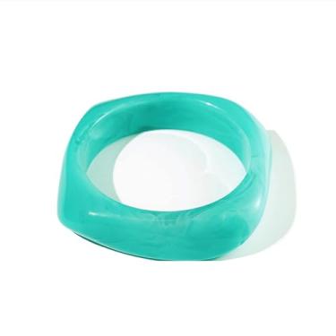 Imagem de Caiyao Pulseira colorida quadrada de resina acrílica bracelete bracelete com placa de acetato de tartaruga bracelete vintage amplo irregular geométrico de plástico para mulheres adolescentes e meninas