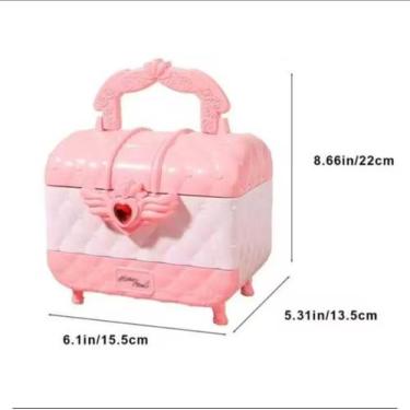 Imagem de Maleta De Maquiagem Infantil Lavável 41 Peças Com Estojo - SET, ROSA