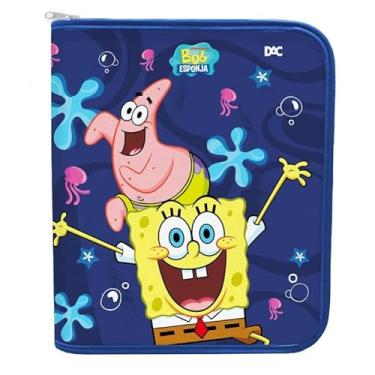Imagem de DAC - Fichário Universitário PVC com 48 folhas Fechamento em Zíper - Bob Esponja