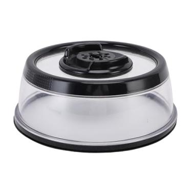 Imagem de Asixxsix Vacuum Airsetight Food Selador de Contêiner Plate Platter Cover Topper Topper Dome, Reutilizável Tipo de Placa de Vedação de Vácuo para Preservação de Alimentos para Preservação (M)