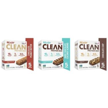 Imagem de Barras de proteína Ready Clean Variety Chocolate 3 caixas x 5 porções 