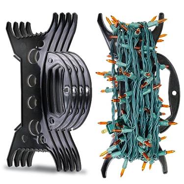 Imagem de CXLHO Pacote com 12 suportes de armazenamento de luz de Natal, armazenamento de luz para todas as finalidades, cordão de luz, organizador de luzes de Natal para cordão de luzes, extensões, guirlanda