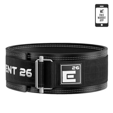 Imagem de Element 26 Cinto de couro híbrido para levantamento de peso para homens e mulheres - Cinto de couro ajustável com travamento automático para levantamento de peso, levantamento olímpico e fitness