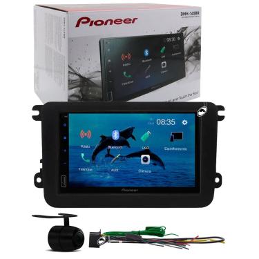 Imagem de Multimídia Pioneer DMH-145BR Gol Saveiro Voyage G7 G8 Bluetooth USB + Moldura + Câmera Ré