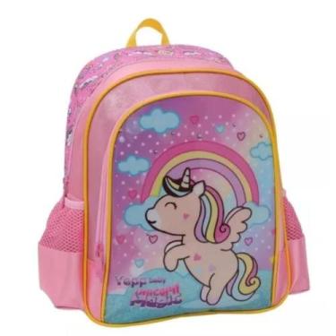 Imagem de Mochila Escolar Costas Infantil Reforçada Poney Unicórnio - Yepp