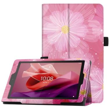 Imagem de Famavala Capa fólio compatível com tablet de 7 polegadas, leve e fina, não serve para tablet LG S7 versão 2019 (flor rosa)