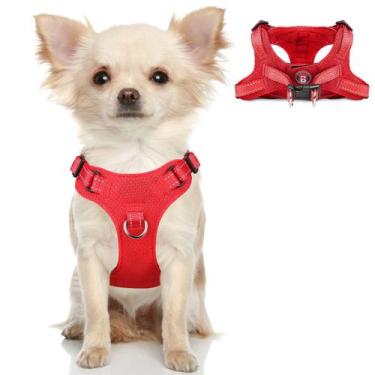 Imagem de Arnês para cães BARKBAY Step-in Mesh Colete refletivo vermelho XS