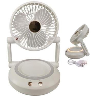 Imagem de Ventilador Mesa Dobravel 3 Velocidades Led Iluminaçao Usb Portatil Cal