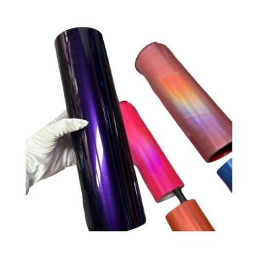 Imagem de Filme De Vinil PET Metálico Roxo Meia-noite Para Envelopamento De Carr