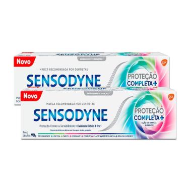 Imagem de Kit 2 Creme Dental Sensodyne Proteção Completa 90g