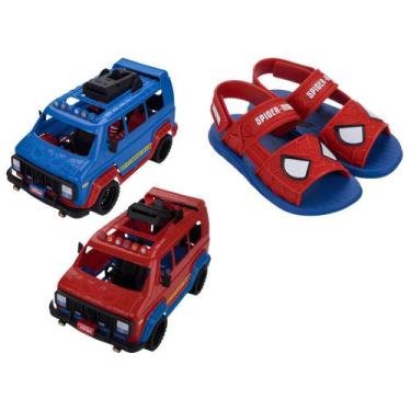 Imagem de Sandália Infantil Masculina Spider Man com Furgão 23222 - Grendene Kid