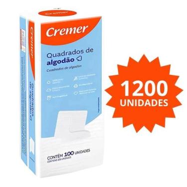 Imagem de Kit 1200 Quadrados de Algodão Para Limpeza e Higiene do Bebê 100 Algod