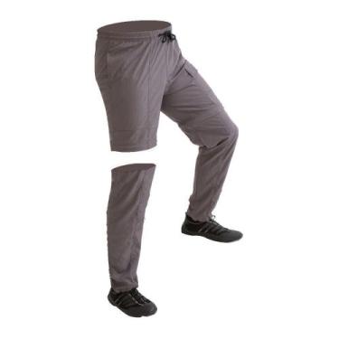 Imagem de Calça de Pesca Proteção Solar UV com Ziper Joelho Hidronatic Chumbo - 