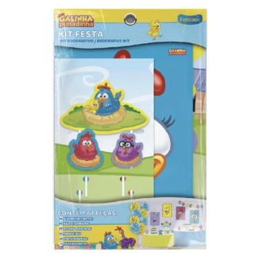 Imagem de Kit Festa Decoração Galinha Pintadinha 62 Peças Licenciado Festcolor