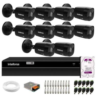 Imagem de Kit 10 Câmeras Intelbras Vhd 1230 B Full Hd 1080p Bullet Black G7 Visão Noturna 30m Ip67 + Dvr Intelbras Mhdx 1216 Full Hd 16 Canais Multi Hd + Hd 2tb
