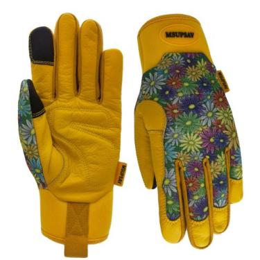Imagem de Luvas de jardinagem MSUPSAV para mulheres em couro bovino médio