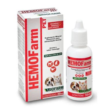 Imagem de Suplemento Vitaminico E Mineral Hemofarm Pet 30 Ml