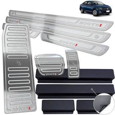 Imagem de Soleira Pedaleira Descanso Virtus 200 Tsi 2018 2020 Prata AR