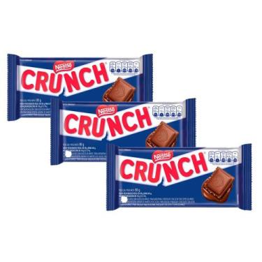 Imagem de Kit 3 Chocolate Nestlé Crunch 80g