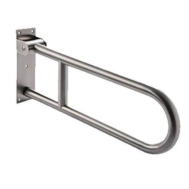 Imagem de Barra de apoio para chuveiro e vaso sanitário corrimãos de segurança barra de apoio de braço antiderrapante barra de suporte de equilíbrio livre para idosos deficientes em aço inoxidável fosco trilho