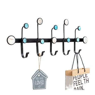 Imagem de Cabide de ferro montado na parede roupas casaco chapéu chapéu gancho cabide chaves suporte acessórios de parede organizador quarto decoração casa ganchos de parede chapéu rack guarda-chuva suporte
