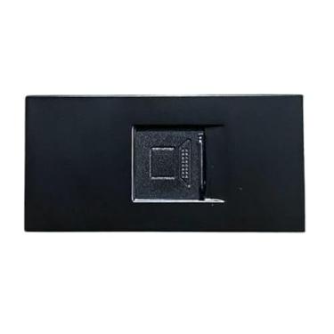 Imagem de Módulo de Tomada RJ45 Preto para Vidro Temperado